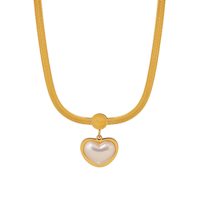 Mother of Pearl Snake Chain Necklace