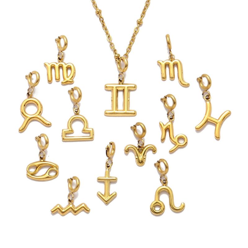 12 Zodiac Stainless Steel Charms