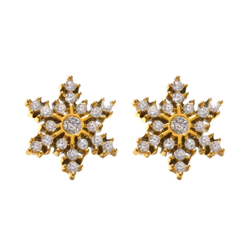 Christmas Snowflake Stud Earrings