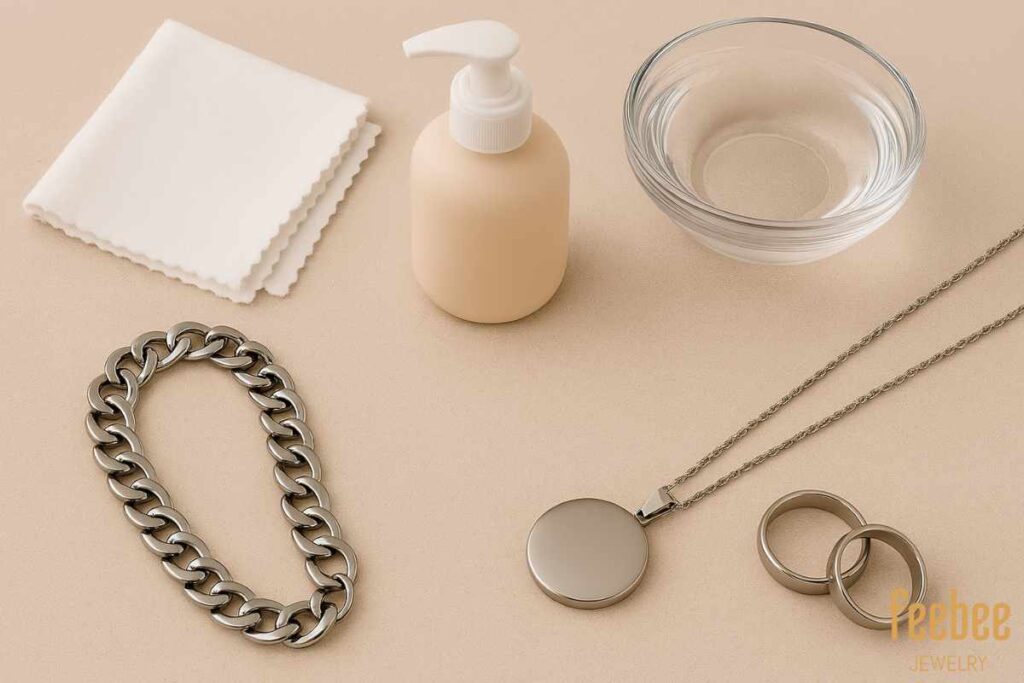 Stainless Steel Jewelry Deep Cleaning With Soap and Water