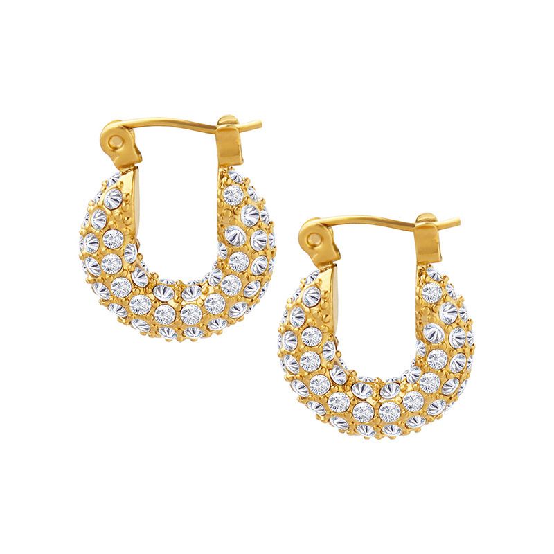 Cubic Zirconia Hoop Earrings
