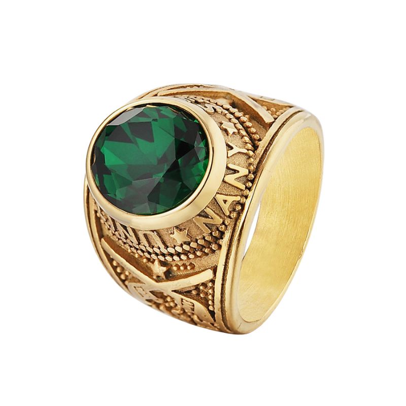 Gemstone Military Ring