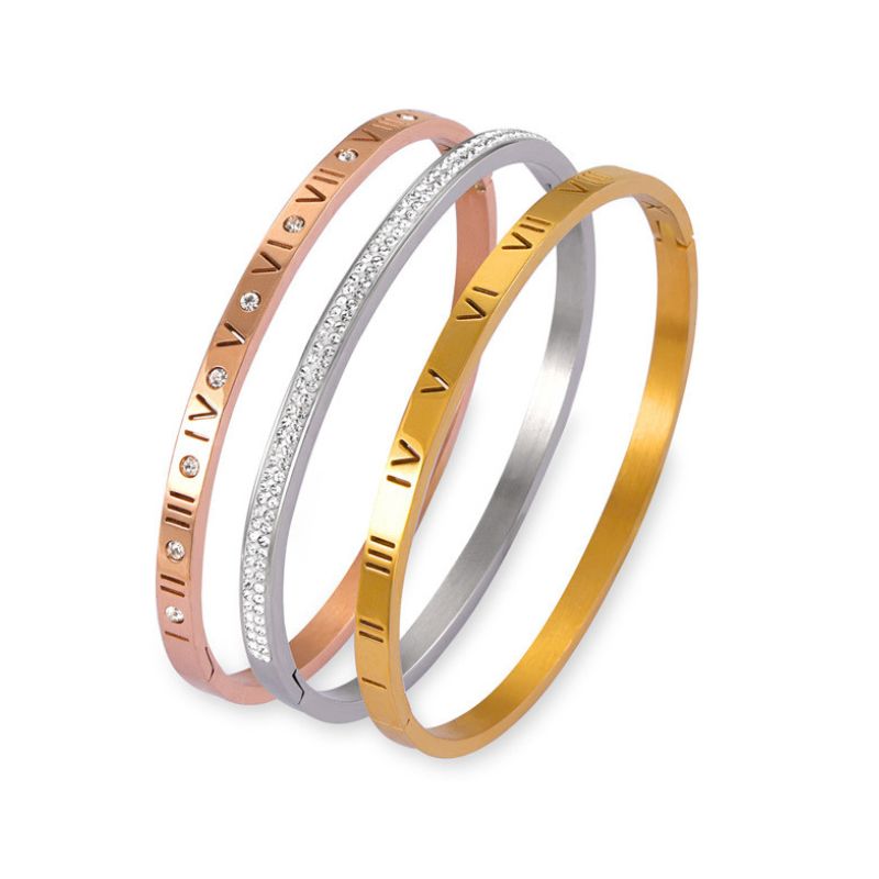 Inlaid Zircon Bangle