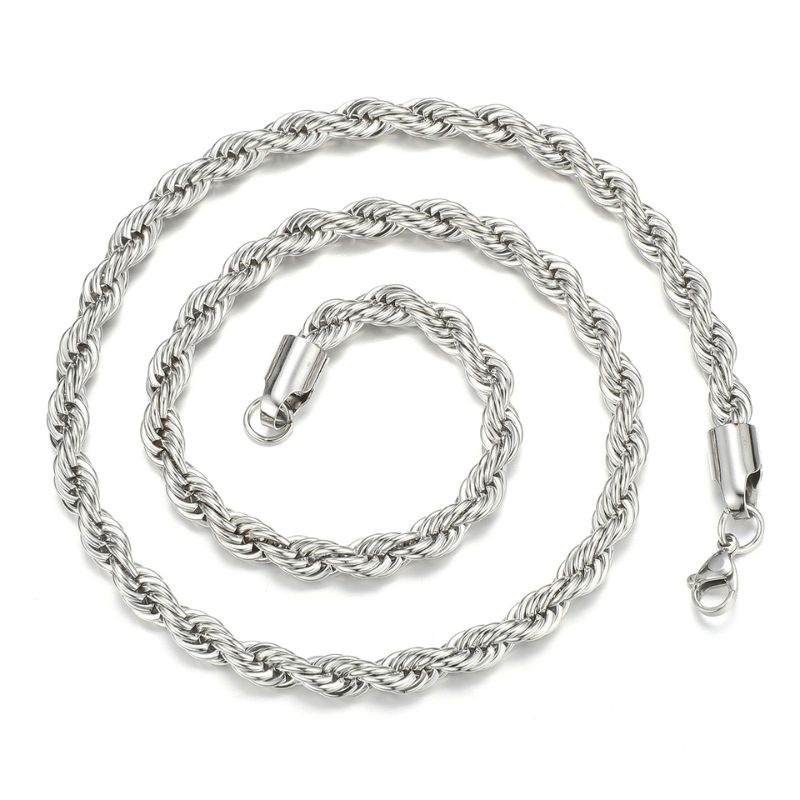Mens Stainless Steel Rope Chain