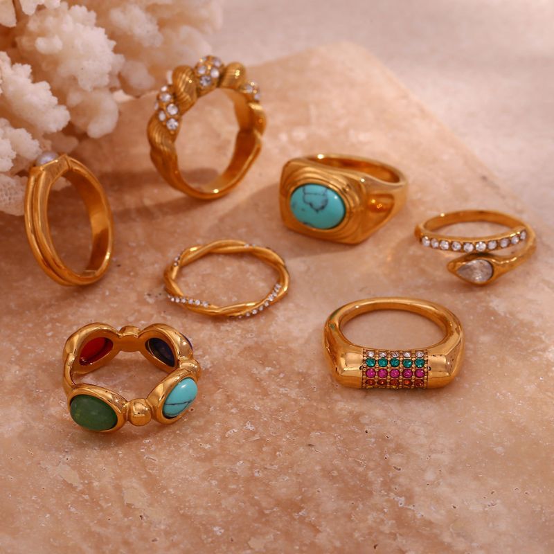 Natural Stone Zircon Ring Collection