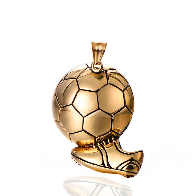 Sports Football Golden Boot Pendant