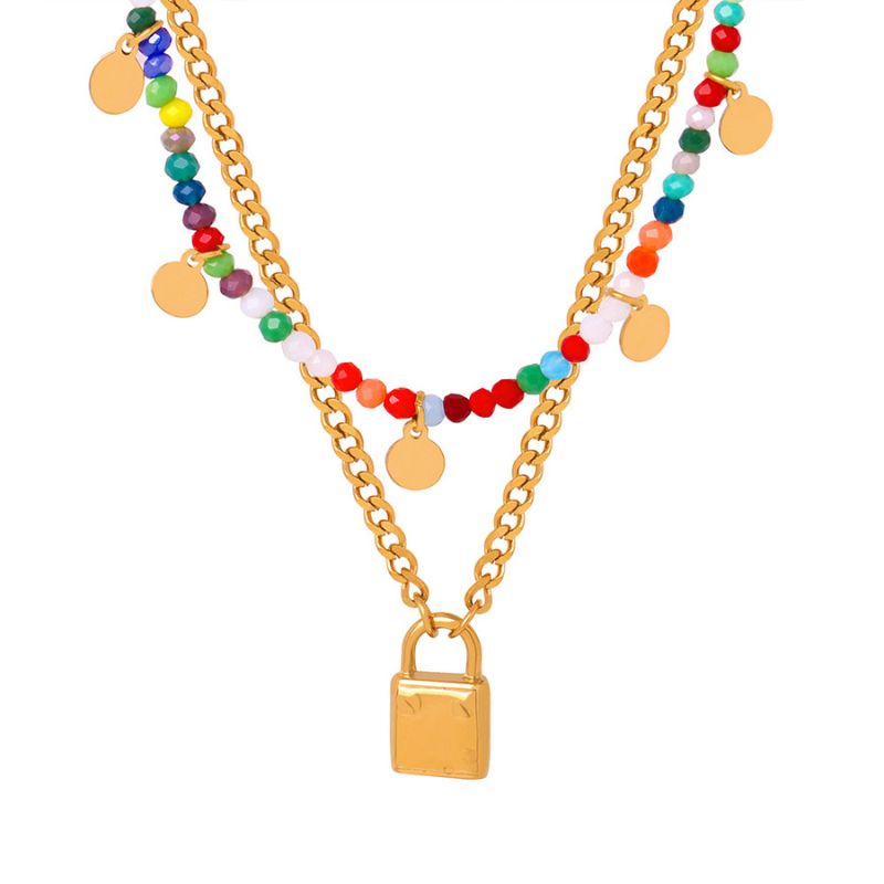 Stainless Steel Beaded Necklace