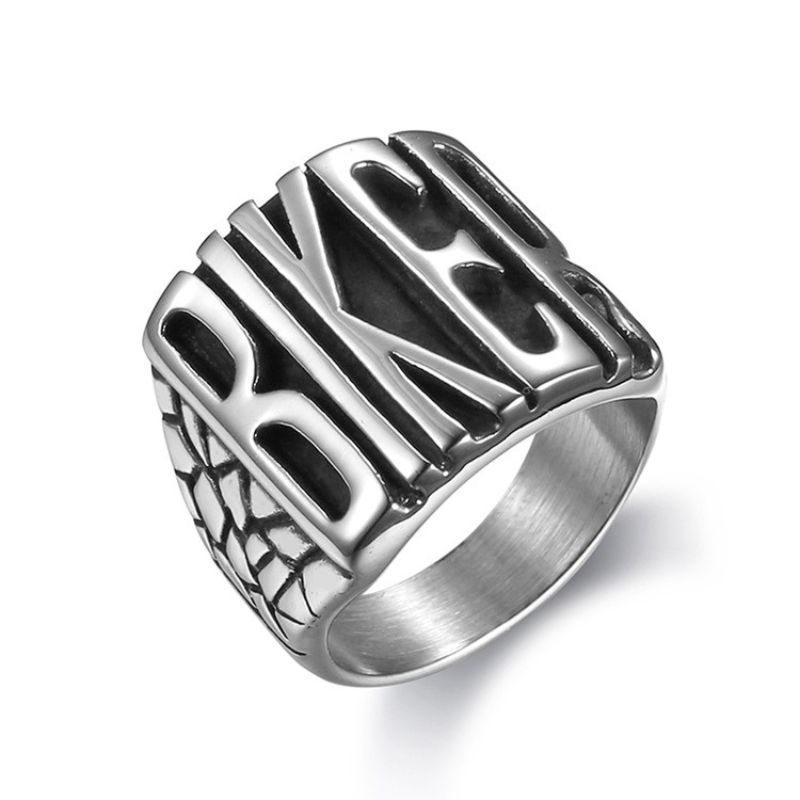 Stainless Steel Biker Ring