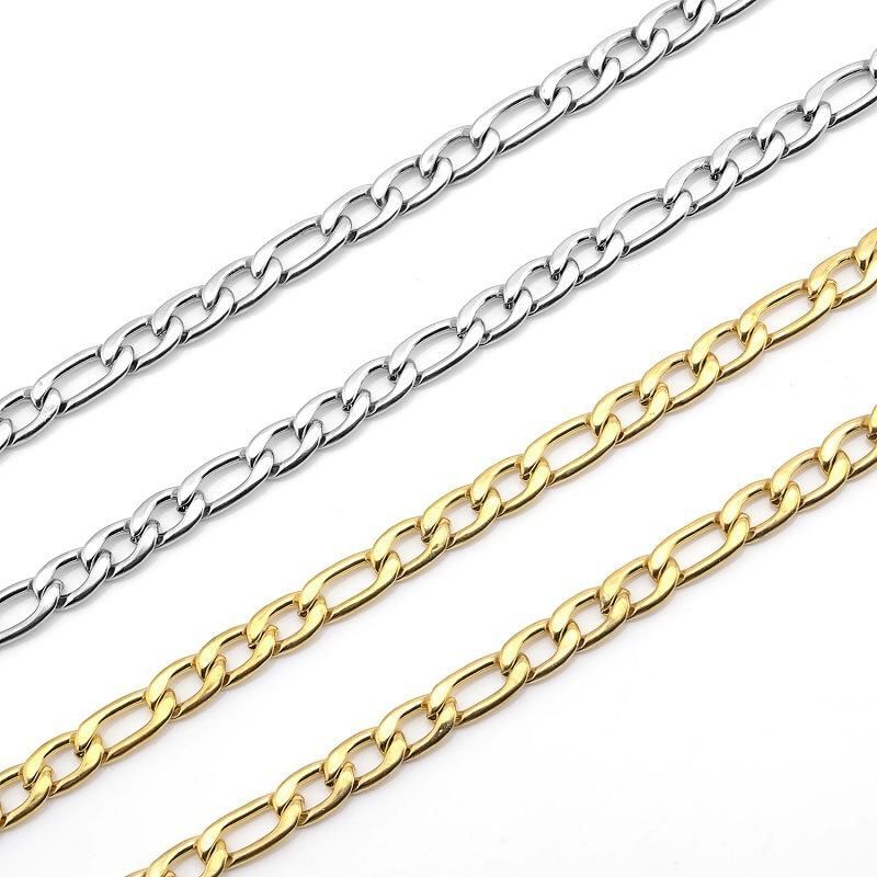 Stainless Steel Figaro Chain Necklace